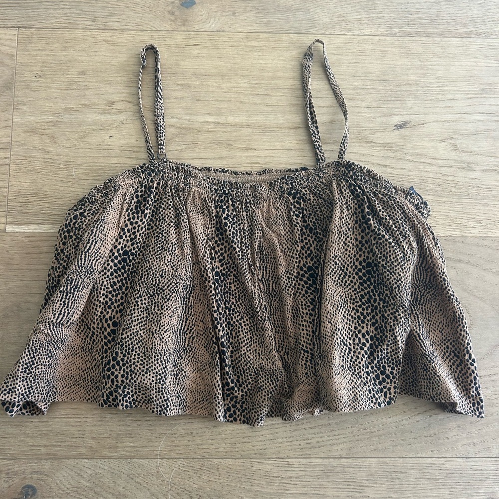 Leopard Print Volcom Top Size S